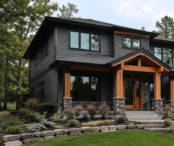 Contemporary home exterior in Blaine MN
