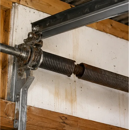 Garage door spring and opener mechanism inspected