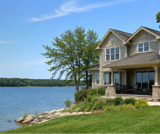 Lakefront homes in the Blaine MN area