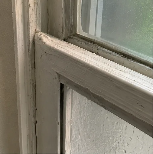 Window seal and frame inspected for failure